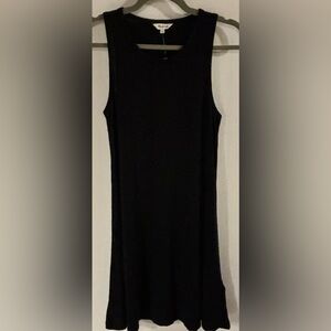 NWT Madewell Black Sleeveless Swing Dress Size Small Minimalist A-Line